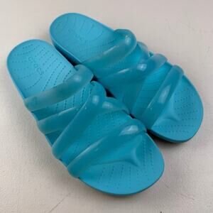 Crocs Women's Splash Strappy Sandal Neptune Blue Jelly Size 9